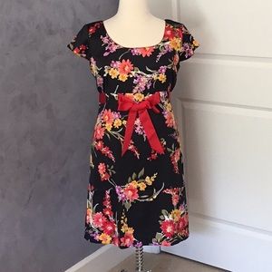 Black Floral, AA Studio dress. New, never worn.  NWT, but tag ripped off.